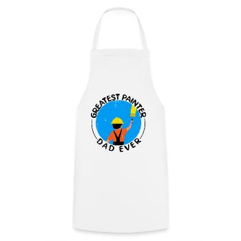 House Painter Dad Unique Gifts - Cooking Apron - white - Front - AI Model Male 185 dark (185cm)
