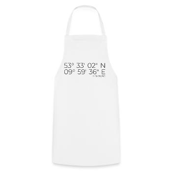 coordonnées Hambourg - Tablier de cuisine - blanc - Devant - AI Model Male 185 dark (185cm)