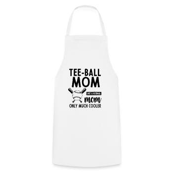 Maman de tee-ball Maman joueuse de tee-ball - Tablier de cuisine - blanc - Devant - AI Model Male 185 dark (185cm)