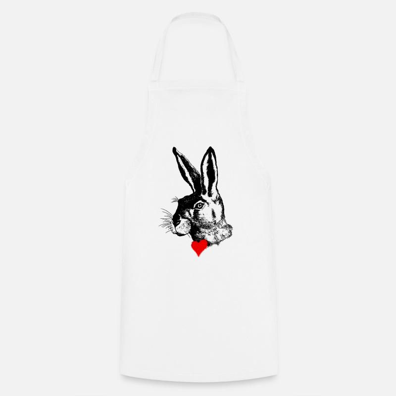 Stylish bunny design – Easter bunny - Cooking Apron - white