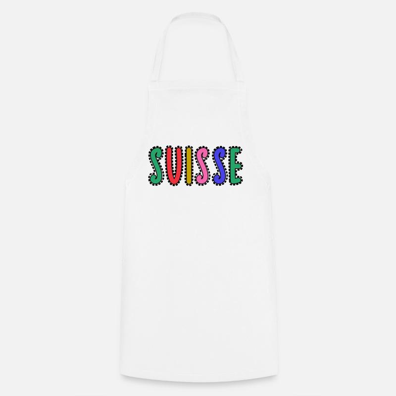 SUISSE - Tablier de cuisine - blanc