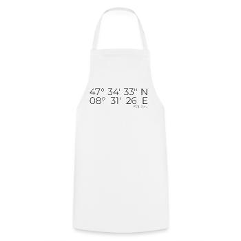 coordonnées Eglisau, Suisse - Tablier de cuisine - blanc - Devant - AI Model Male 185 dark (185cm)