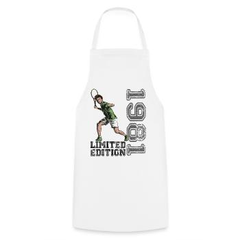 Édition limitée 1981 Édition limitée Tennis - Tablier de cuisine - blanc - Devant - AI Model Male 185 dark (185cm)