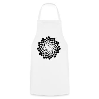 Swirl Point Spiral - Cooking Apron - white - Front - AI Model Male 185 dark (185cm)