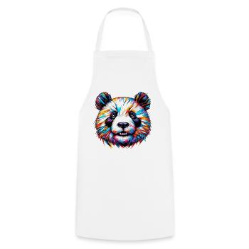 Panda - Kochschürze - Weiß - Vorne - AI Model Male 185 dark (185cm)