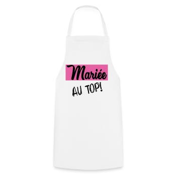 BRIDE-TO-BE. Bachelorette party. WEDDING. TEAM. TEAM BRIDAL - Cooking Apron - white - Front - AI Model Male 185 dark (185cm)