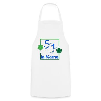 La Marne - Tablier de cuisine - blanc - Devant - AI Model Male 185 dark (185cm)