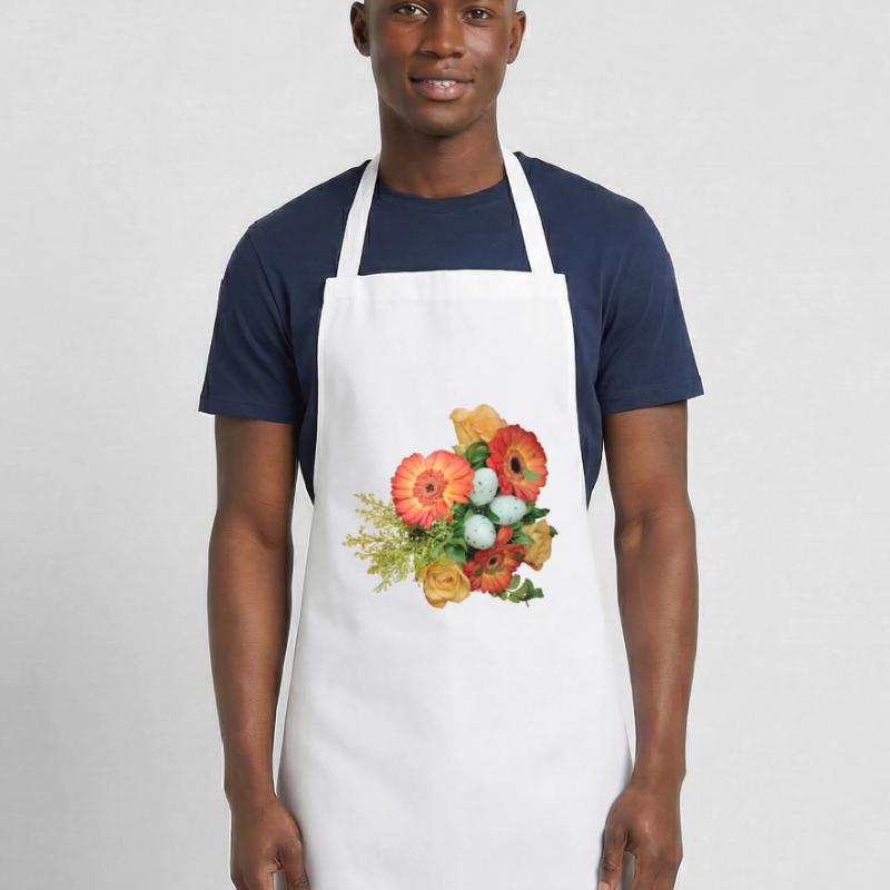 Bouquet with Easter Eggs Pattern Cooking Apron