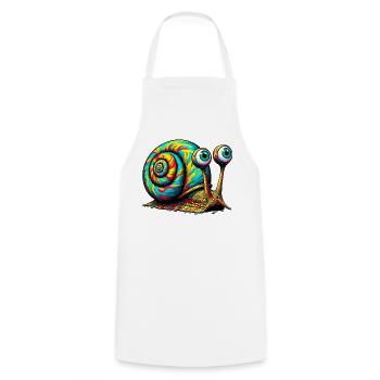 Escargot - Tablier de cuisine - blanc - Devant - AI Model Male 185 dark (185cm)