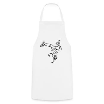 Breakdance Junge - Kochschürze - Weiß - Vorne - AI Model Male 185 dark (185cm)