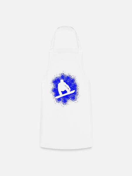 Snowboard Wintersprotler - Kochschürze - Weiß
