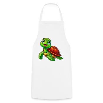 Turtle - Cooking Apron - white - Front - AI Model Male 185 dark (185cm)