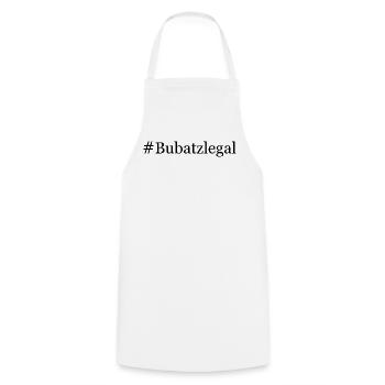 Bubatz Legal - Cannabis Hanf Hashtag Schwarz - Kochschürze - Weiß - Vorne - AI Model Male 185 dark (185cm)