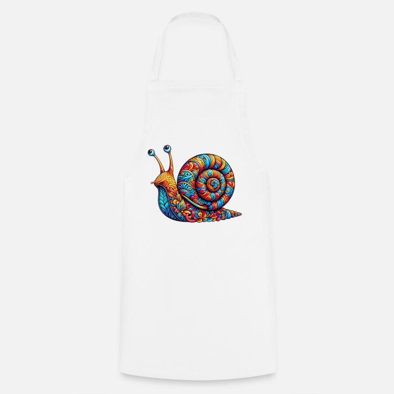 Snail - Cooking Apron - white