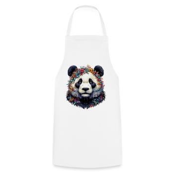 Panda - Kochschürze - Weiß - Vorne - AI Model Male 185 dark (185cm)
