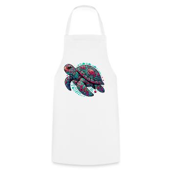 Tortue - Tablier de cuisine - blanc - Devant - AI Model Male 185 dark (185cm)
