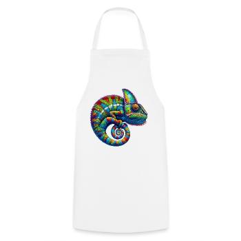Caméléon - Tablier de cuisine - blanc - Devant - AI Model Male 185 dark (185cm)