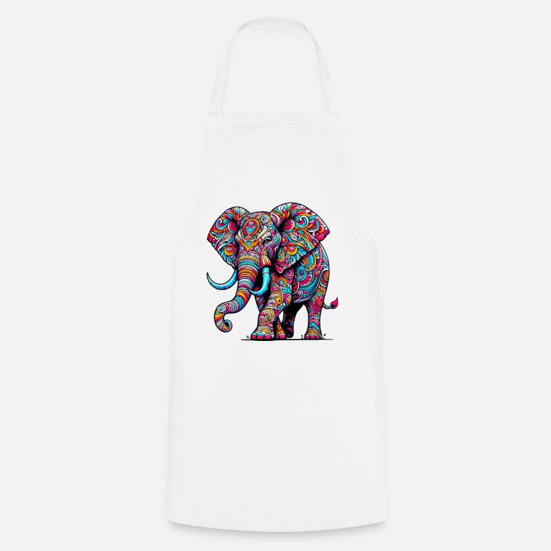 Éléphant - Tablier de cuisine - blanc