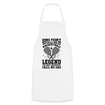 Some people call me Racquetball legend Racquetball - Cooking Apron - white - Front - AI Model Male 185 dark (185cm)