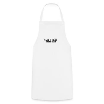 Wandern - Take a Hike, Literally - Cooking Apron - white - Front - AI Model Male 185 dark (185cm)
