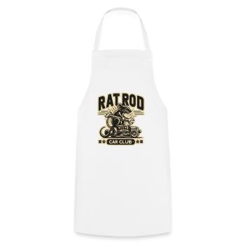 Ratsking Ratlook Shirt – Rustic Custom Style - Cooking Apron - white - Front - AI Model Male 185 dark (185cm)