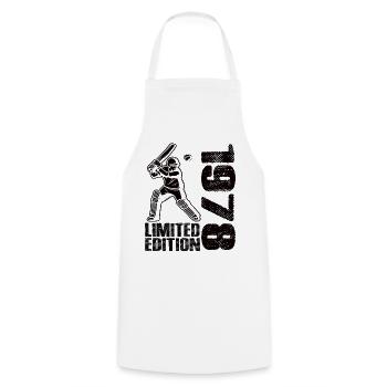 Limited Edition 1978 Limited Edition Cricket - Cooking Apron - white - Front - AI Model Male 185 dark (185cm)