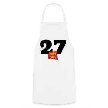 Normandy - Eure - 27 - Cooking Apron - white - Front - AI Model Male 185 dark (185cm)