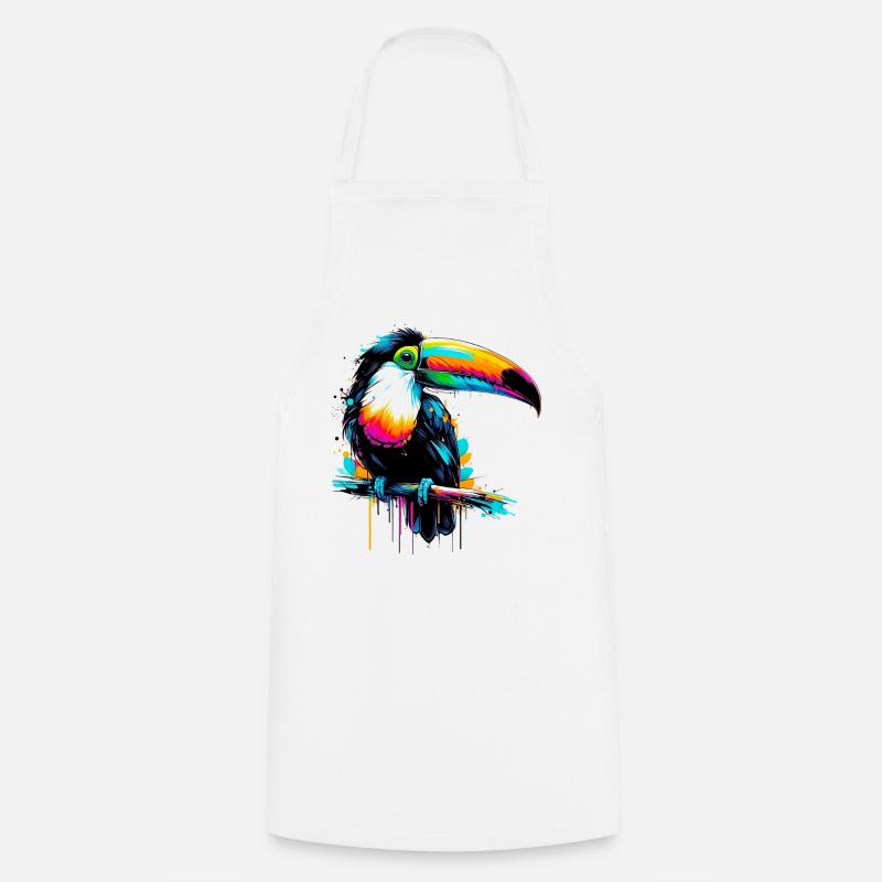 Toucan - Cooking Apron - white