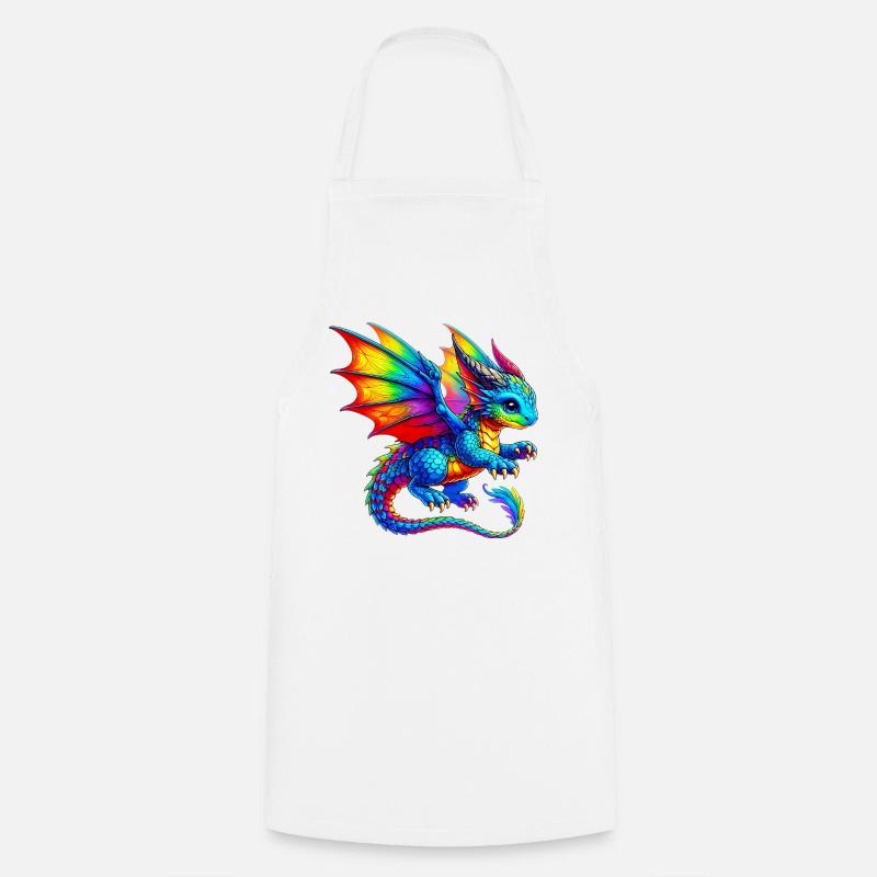 Dragon - Tablier de cuisine - blanc