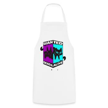 Physique Quantum Nerd Dead Alive Le chat de Schrödinger - Tablier de cuisine - blanc - Devant - AI Model Male 185 dark (185cm)