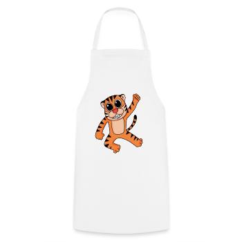 Tigre - Tablier de cuisine - blanc - Devant - AI Model Male 185 dark (185cm)