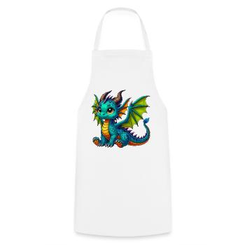 Dragon - Tablier de cuisine - blanc - Devant - AI Model Male 185 dark (185cm)