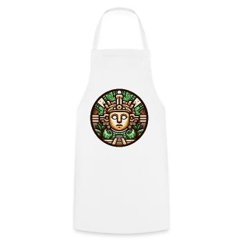Maya World - Cooking Apron - white - Front - AI Model Male 185 dark (185cm)