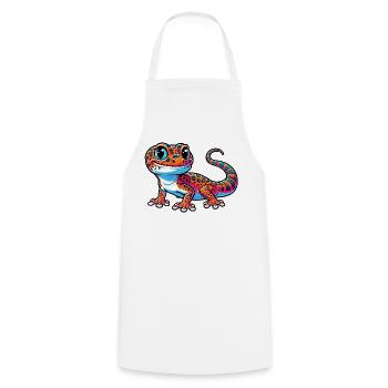 Gecko - Cooking Apron - white - Front - AI Model Male 185 dark (185cm)