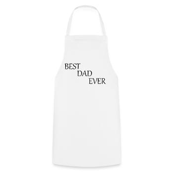 Father's Day 2026 Gift Dad Dad Best Dad Ever - Cooking Apron - white - Front - AI Model Male 185 dark (185cm)