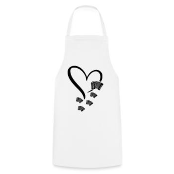 Accordéon Coeur Accordéon Joueur Accordéons Instru - Tablier de cuisine - blanc - Devant - AI Model Male 185 dark (185cm)