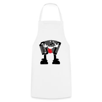 Instrument d’accordéon drôle Joueur d’accordéon Air Ac - Tablier de cuisine - blanc - Devant - AI Model Male 185 dark (185cm)