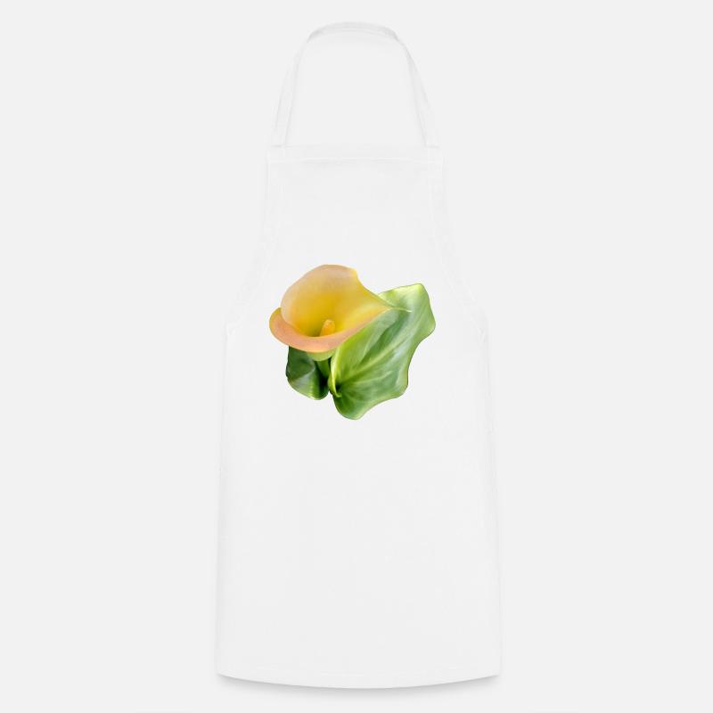 LYS CALLA JAUNE - Tablier de cuisine - blanc