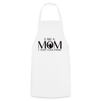 I am a mother – What is your superpower? - Cooking Apron - white - Front - AI Model Male 185 dark (185cm)
