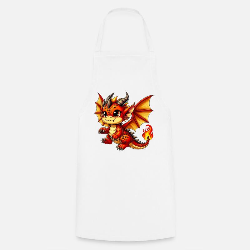 Drache - Kochschürze - Weiß
