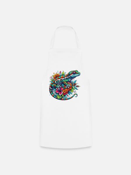 Gecko - Kochschürze - Weiß
