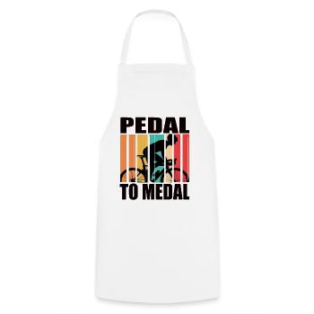 Pedal To Medal Road Bike Road Bike Road Bikes Road Bike - Cooking Apron - white - Front - AI Model Male 185 dark (185cm)
