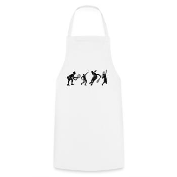 Silhouettes de joueurs de squash - Tablier de cuisine - blanc - Devant - AI Model Male 185 dark (185cm)