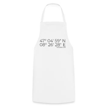 Coordonnées Küssnacht Schwyz - Tablier de cuisine - blanc - Devant - AI Model Male 185 dark (185cm)