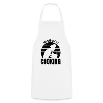 Cooking Saying - Cooking Apron - white - Front - AI Model Male 185 dark (185cm)