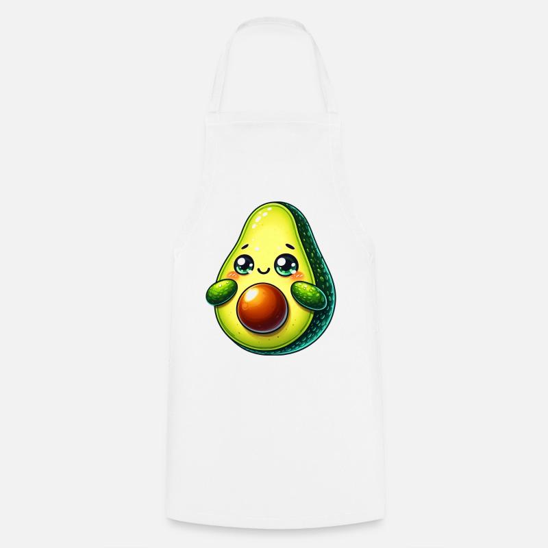 Avocado - Kochschürze - Weiß