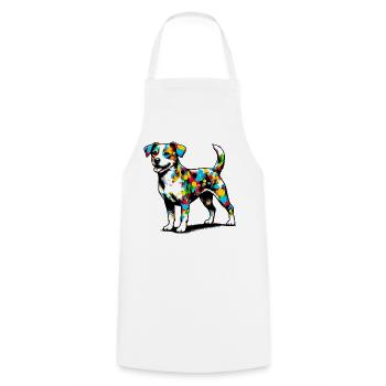 Dog - Cooking Apron - white - Front - AI Model Male 185 dark (185cm)