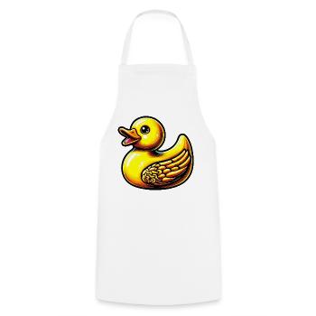 Entenküken Ente Ente - Kochschürze - Weiß - Vorne - AI Model Male 185 dark (185cm)