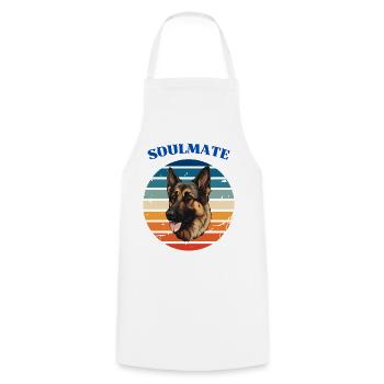 Soulmate Dog - Cooking Apron - white - Front - AI Model Male 185 dark (185cm)