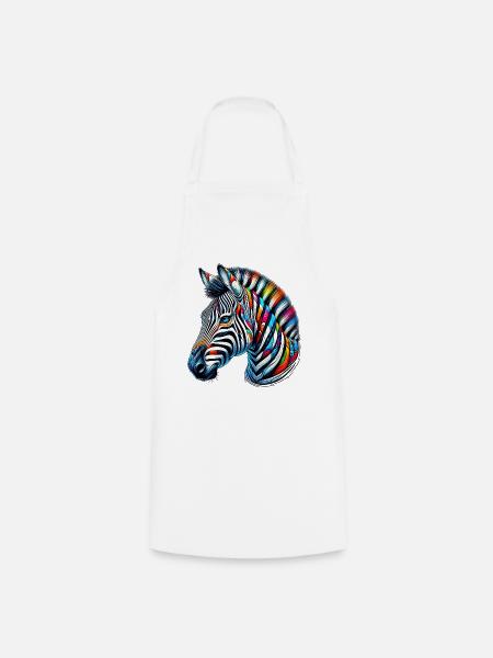 Zebra - Kochschürze - Weiß